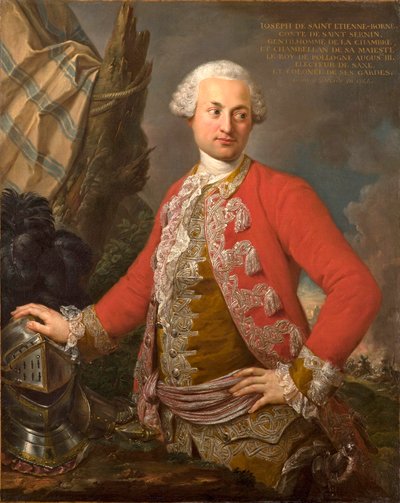 Ritratto di Joseph de Saint Étienne Borne, conte di Saint Sernin, ciambellano reale polacco ed elettorale sassone, capitano della guardia e aiutante generale della fanteria, 1755 da Stefano Torelli