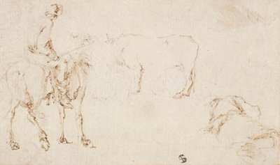 Un cavaliere, una mucca e un uomo che dorme da Stefano della Bella