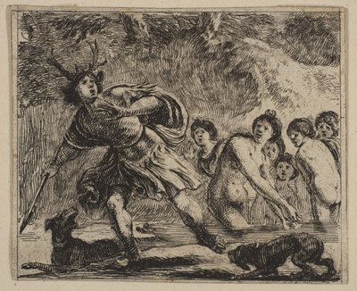 Atteone, dal Gioco della Mitologia Jeu de la Mythologie, 1644 da Stefano della Bella