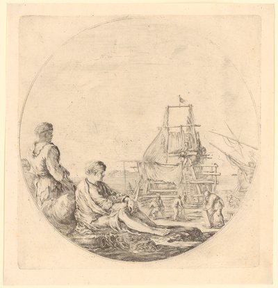 Un marinaio africano e uno europeo su una nave da Stefano della Bella