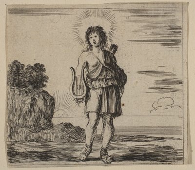 Apollo, dal Gioco della Mitologia, 1644 da Stefano della Bella