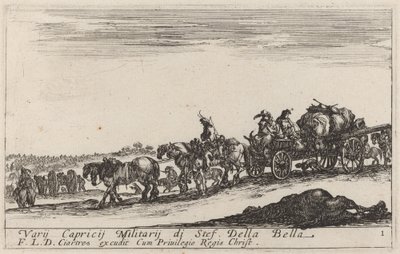 Convoglio di bagagli, c. 1641 da Stefano della Bella