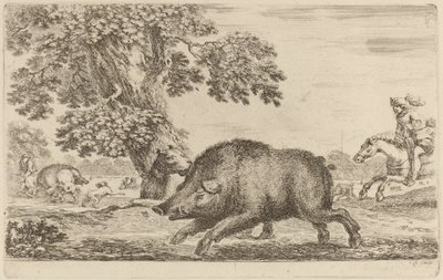 Cinghiale che Corre a Sinistra da Stefano della Bella