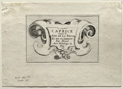 Capricci: Pagina del titolo da Stefano della Bella