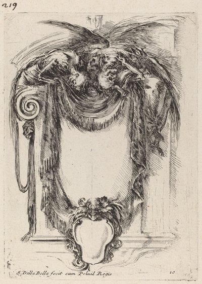 Cartiglio sospeso da cadaveri da Stefano della Bella