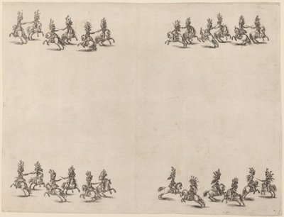 Cavalieri che combattono con le spade, 1652 da Stefano della Bella