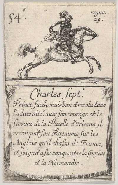 Carlo Settembre... dal Gioco dei Re di Francia Jeu des Rois de Fr..., 1644 da Stefano della Bella