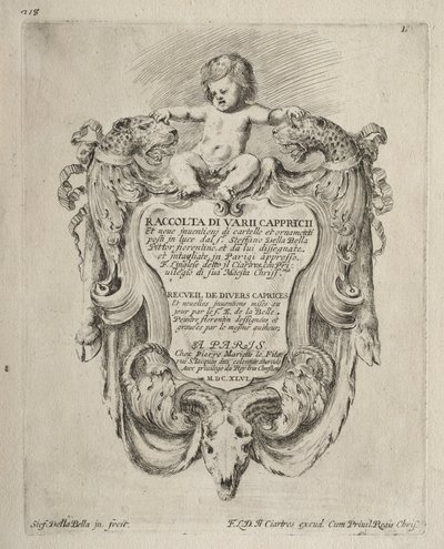 Collezione di vari capricci e nuovi disegni di cartigli e ornamenti da Stefano della Bella