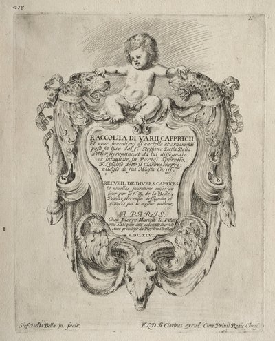 Collezione di vari capricci e nuovi disegni di cartigli e ornamenti da Stefano della Bella