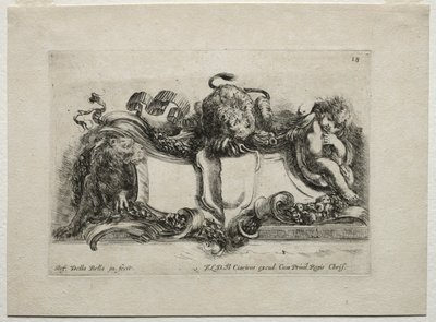 Collezione di vari capricci e nuovi disegni di cartigli e ornamenti: No 18 da Stefano della Bella
