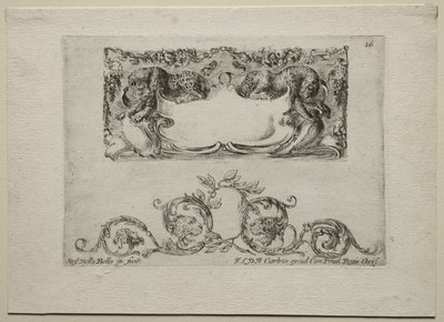 Collezione di vari capricci e nuovi disegni di cartigli e ornamenti: No 16 da Stefano della Bella