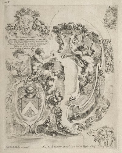 Collezione di vari capricci e nuovi disegni di cartigli e ornamenti: No. 2 da Stefano della Bella