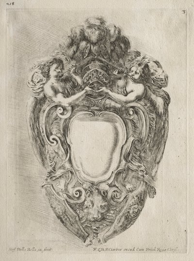 Collezione di vari capricci e nuovi disegni di cartigli e ornamenti: No. 3 da Stefano della Bella