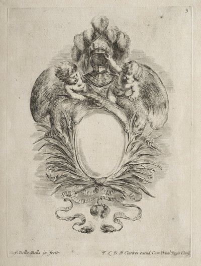 Collezione di vari capricci e nuovi disegni di cartigli e ornamenti: n. 5 da Stefano della Bella