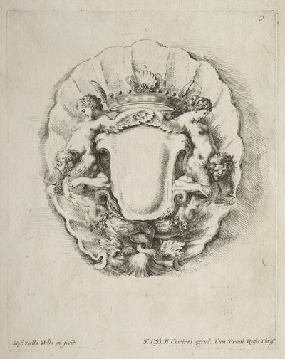 Collezione di Vari Capricci e Nuovi Disegni di Cartouches e Ornamenti: No 7 da Stefano della Bella