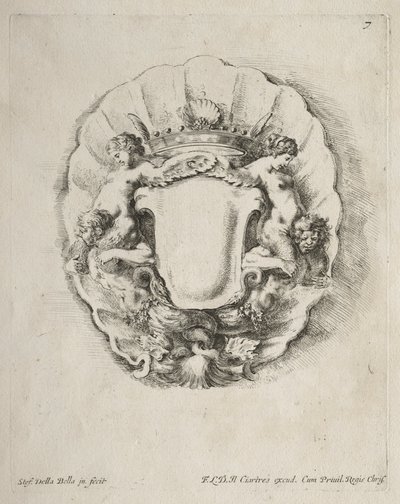 Collezione di vari capricci e nuovi disegni di cartigli e ornamenti: No 7 da Stefano della Bella