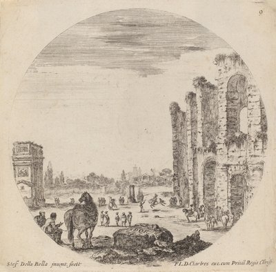 Colosseo e Arco di Costantino, 1646 da Stefano della Bella