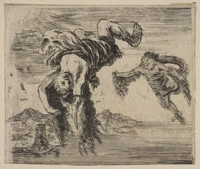 Dedalo e Icaro, dal Gioco della Mitologia, 1644 da Stefano della Bella
