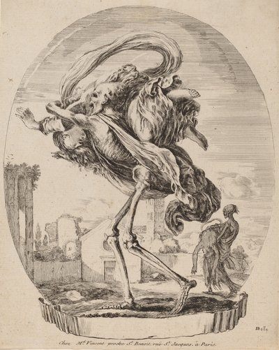 La morte che porta una donna, probabilmente 1648 da Stefano della Bella
