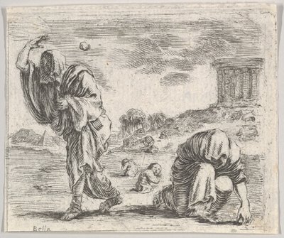 Deucalione e Pirra, dal Gioco della Mitologia da Stefano della Bella