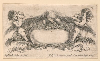 Stemma, n. 15 da "Raccolta di varii cappriccii et nove inventioni di cartelle et ornamenti" da Stefano della Bella