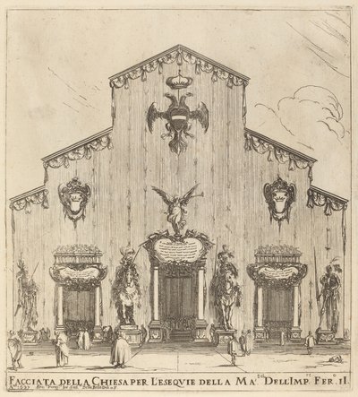 Facciata della Chiesa di San Lorenzo, Firenze, 1637 da Stefano della Bella