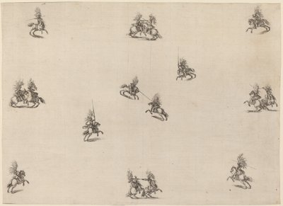 Cavalieri combattenti da Stefano della Bella