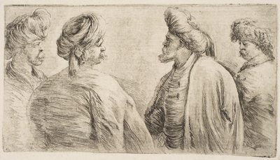 Quattro turchi, mezzo busto da Stefano della Bella