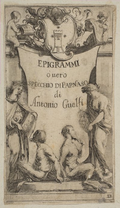 Frontespizio per Epigrammi de Guelfi, ca. 1636 da Stefano della Bella