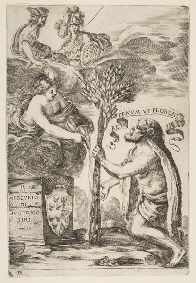 Frontespizio per Il Mercurio, III: Ercole Pianta la Sua Clava, 1652 da Stefano della Bella