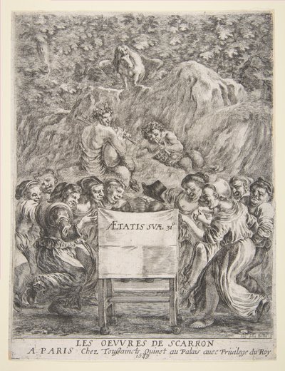 Frontespizio per Les Oeuvres de Scarron da Stefano della Bella