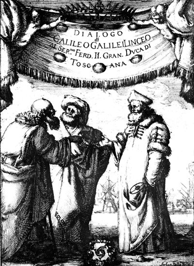 Frontespizio del Dialogo dei Massimi Sistemi di Galileo, 1632 da Stefano della Bella
