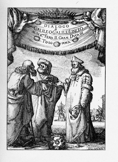 Frontespizio del Dialogo sopra i due massimi sistemi del mondo di Galileo Galilei, 1632 da Stefano della Bella