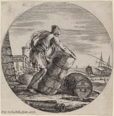 Schiavo della galera che trasporta il carico della nave da Stefano della Bella