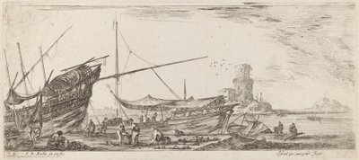 Vista del porto, 1644 da Stefano della Bella