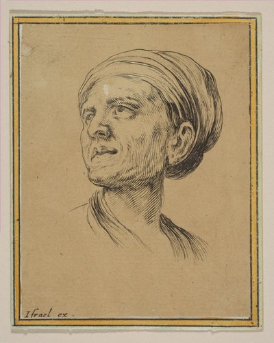 Testa di donna in tre quarti, da Diverses têtes et..., 1650 da Stefano della Bella