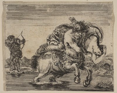 Ercole e Deianira, dal Gioco della Mitologia da Stefano della Bella