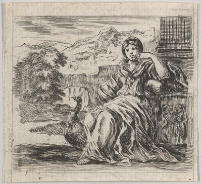 Giunone, dal Gioco della Mitologia Jeu de la Mythologie, 1644 da Stefano della Bella