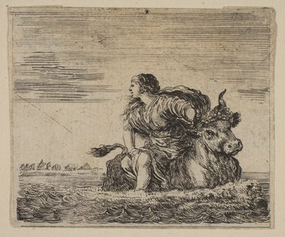 Giove ed Europa, da Gioco della Mitologia da Stefano della Bella