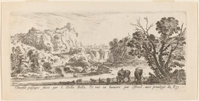 Paesaggio con cascata, 1641 da Stefano della Bella