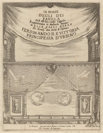 Le Nozze degli Dei: Frontespizio, 1637 da Stefano della Bella