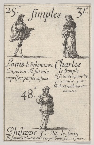 Luigi il Pio... Carlo il Semplice, da Gioco dei Re di Francia da Stefano della Bella