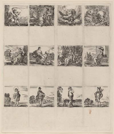 Carte da gioco mitologiche da Stefano della Bella