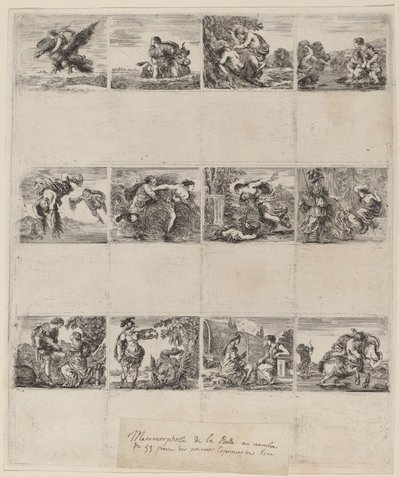 Carte da gioco mitologiche da Stefano della Bella