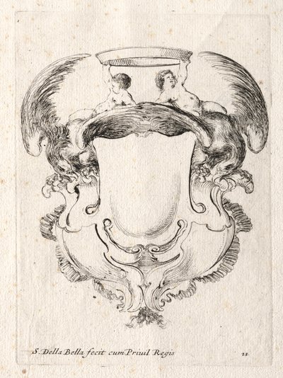 Nuovo modello per un cartiglio, 1647 da Stefano della Bella