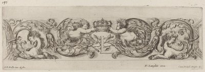 Fregio ornamentale con lettera L Luigi XIV, probabilmente 1648 da Stefano della Bella