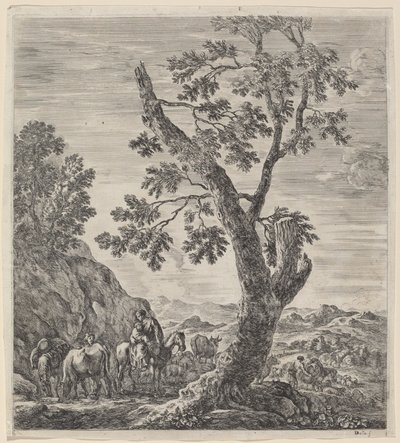 Contadina a Cavallo con un Bambino tra le Braccia, 1656 da Stefano della Bella