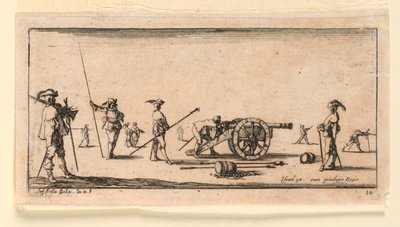 Tavola 10, da "Desseins de Queleques Conduites de Troupes, Canons, et Ataques de Villes" da Stefano della Bella