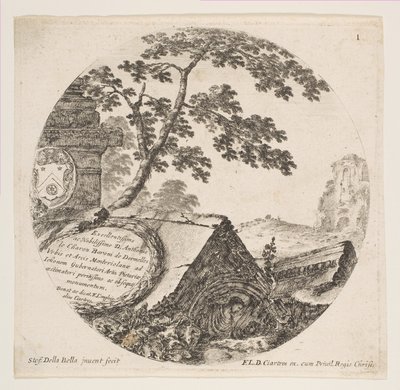 Frammenti da monumenti antichi, da Paesaggi e rovine romane da Stefano della Bella