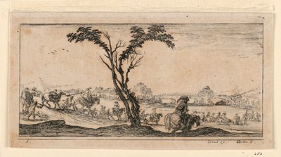 Tavola 5, da "Desseins de Queleques Conduites de Troupes, Canons, et Ataques de Villes" da Stefano della Bella